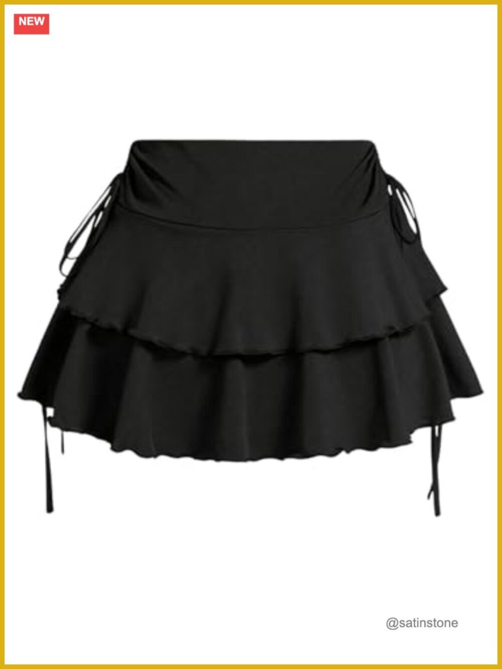Plus Size High Waisted Y2K A Line Ruffle Skorts Mini Skirt